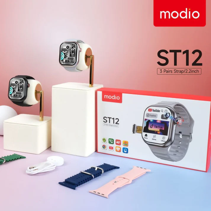 Modio ST12 4G Network 3 Pairs Strap/2.2 inch Smartwatch - Image 4