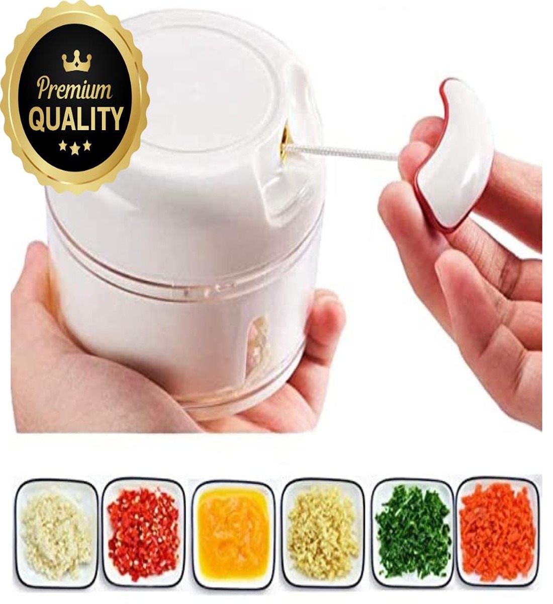 Speedy Chopper Machine Hand Push – Mini Chopper Manual, Hand Press Chopper for Kitchen, - Image 2