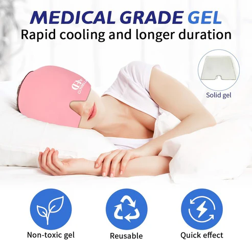 Migraine Relief Cap, Soothing Headache Ice Face Mask - Image 7