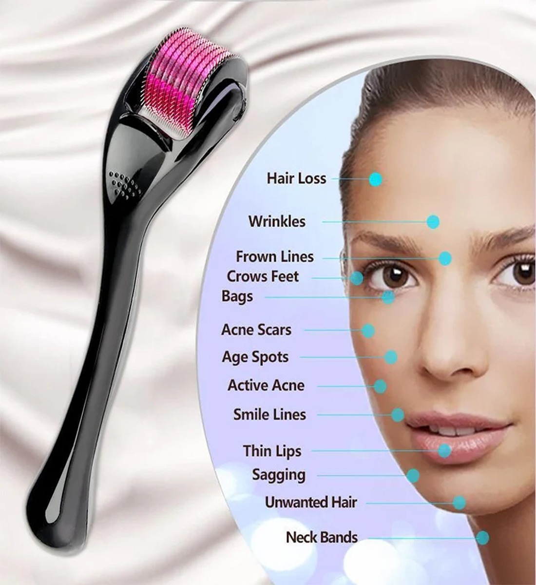 Derma Roller 0.5mm for Hair & Skin System - Image 4